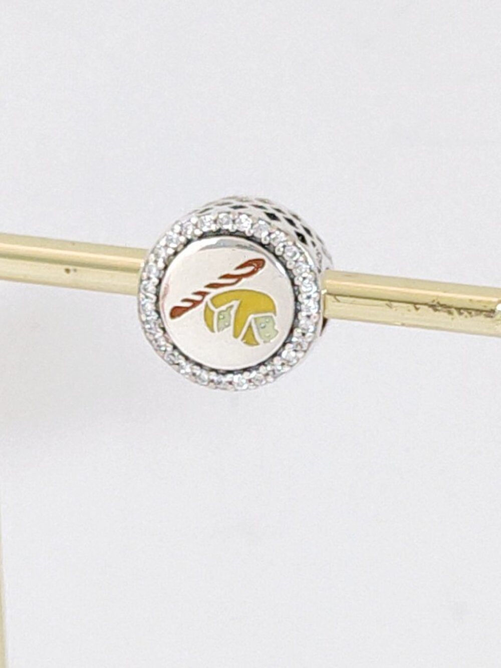 Pandora French Bread & Cheese France Exclusive Bead Charm Sterling Silver
